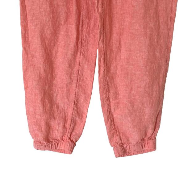 ATHLETA Retreat Linen Jogger Pants in Calla Sunset Orange, Size 8 - Picture 7 of 13